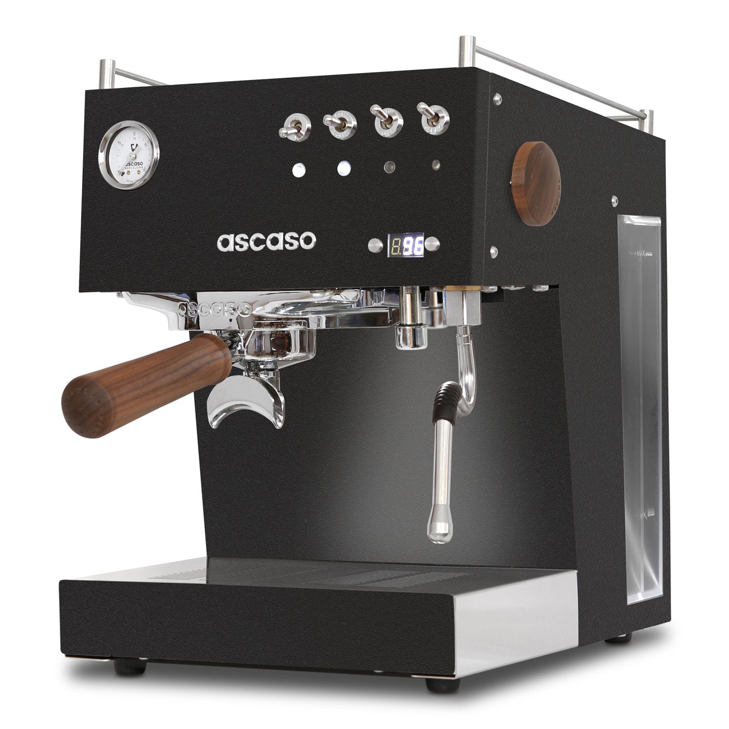 Ascaso Steel DUO PID Espresso Machine – Dual Thermoblock, Programmable, 120V (Black)